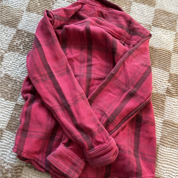 Outerknown Red and Black Plaid Button Down Shirt - Picture 2 of 4